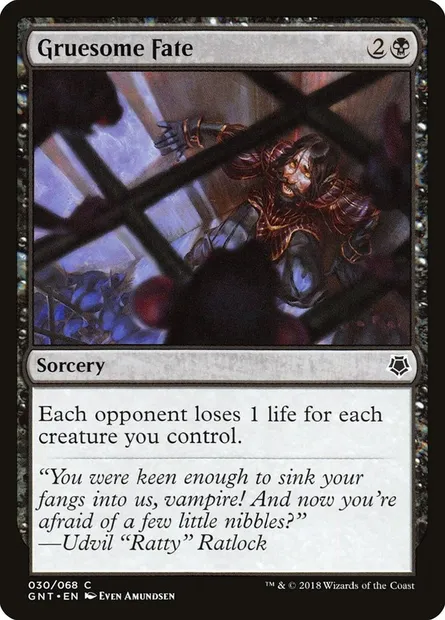 Gruesome Fate, Magic card GNT 30 — Game Night set