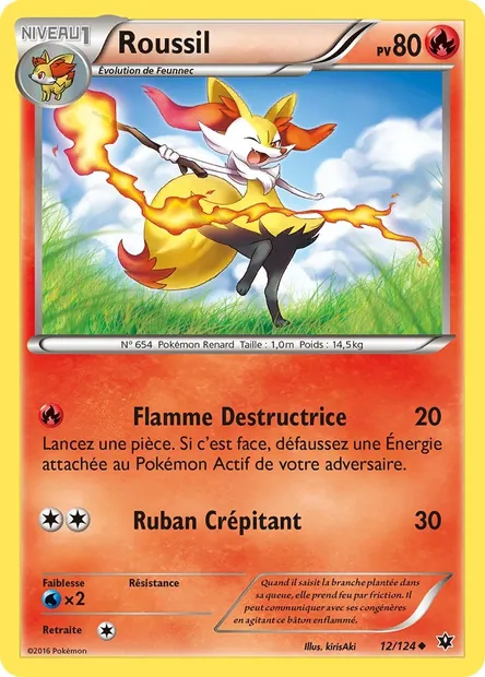 Roussil, carte Pokémon FCO 12 — extension Impact des Destins