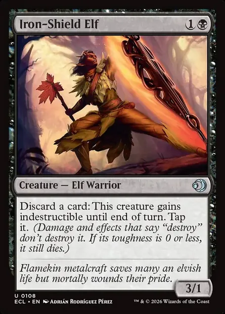 Iron-Shield Elf, Magic card ECL 108 — Lorwyn Eclipsed set