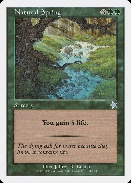 Natural Spring, Magic card S99 134 — Starter 1999 set