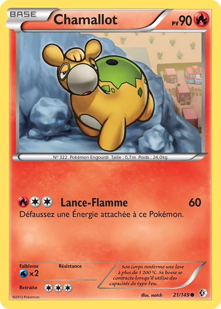 Chamallot, carte Pokémon BCR 21 — extension Frontières Franchies