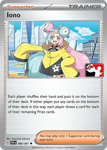 Iono, Pokémon card PPS 185-2 — Play! Pokémon Prize Pack Series set