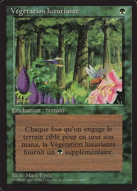 Végétation luxuriante, carte Magic FBB 230 — extension Foreign Black Border
