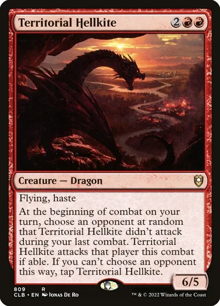 Territorial Hellkite, Magic card CLB 809 — Commander Legends: Battle for Baldur's Gate set