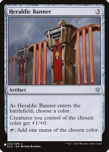 Heraldic Banner, Magic card PLST ELD-222 — The List set