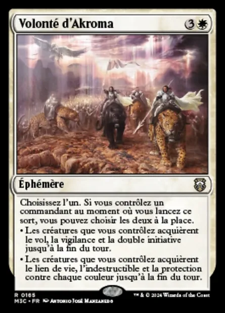 Volonté d'Akroma, carte Magic M3C 165 — extension Modern Horizons 3 Commander