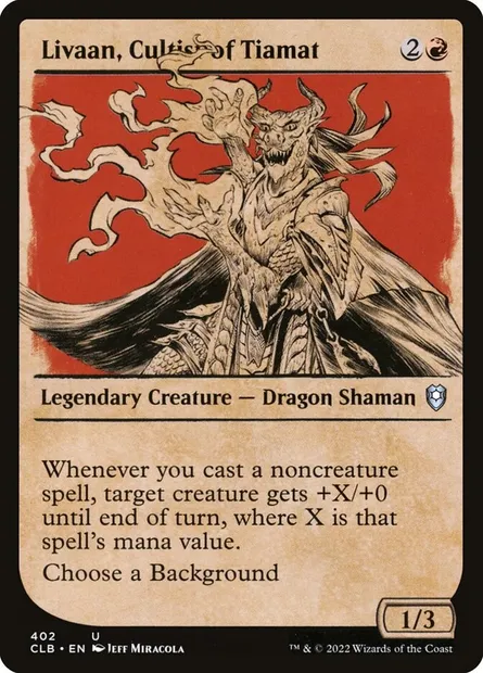 Livaan, Cultist of Tiamat, Magic card CLB 402 — Commander Legends: Battle for Baldur's Gate set