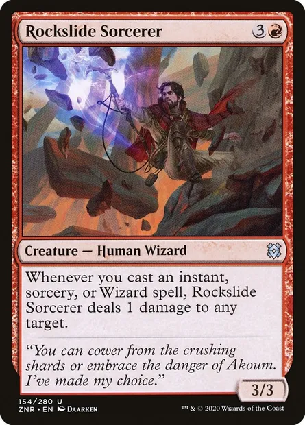 Rockslide Sorcerer, Magic card ZNR 154 — Zendikar Rising set