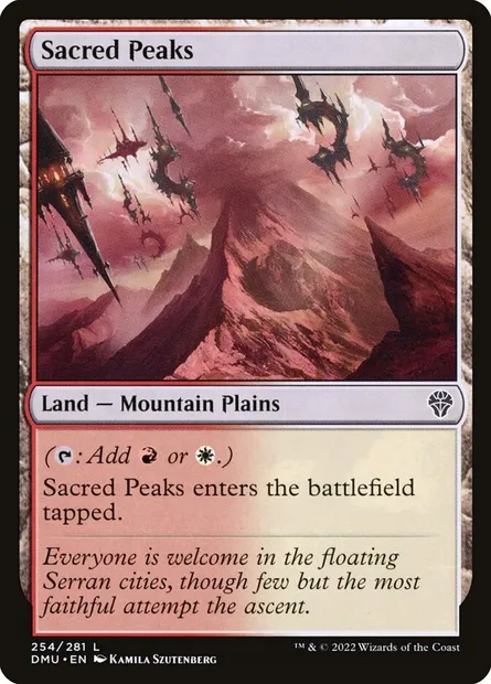 Sacred Peaks, Magic card DMU 254 — Dominaria United set