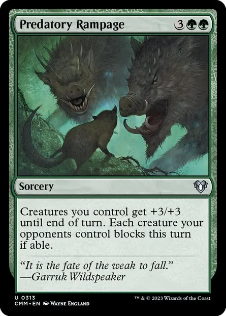 Predatory Rampage, Magic card CMM 313 — Commander Masters set