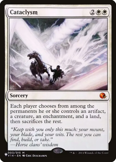 Cataclysm, Magic card PLST V14-3 — The List set