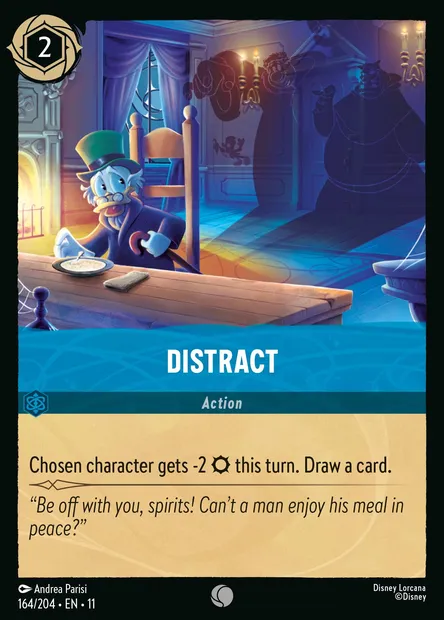 Distract, Disney Lorcana card CH11-164 — Winterspell set