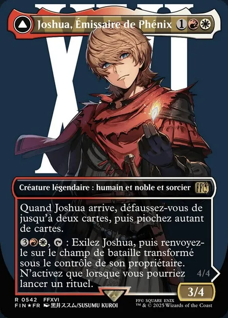 Joshua, Phoenix's Dominant // Phoenix, Warden of Fire, carte Magic FIN 542 — extension Final Fantasy