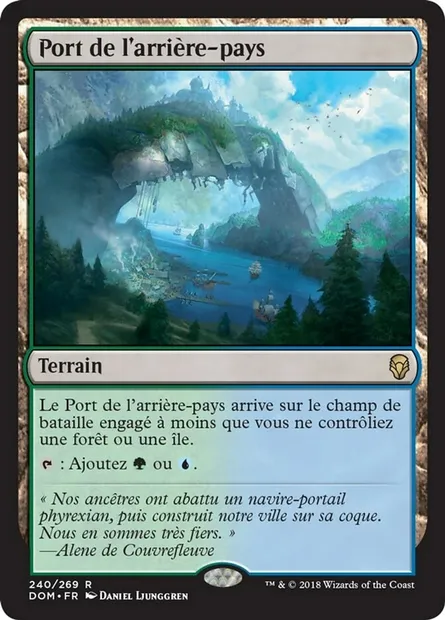 Port de l'arrière-pays, carte Magic DOM 240 — extension Dominaria
