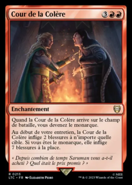 Cour de la Colère, carte Magic LTC 213 — extension Tales of Middle-earth Commander