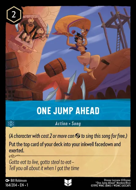 One Jump Ahead, Disney Lorcana card CH1-164 — The First Chapter set