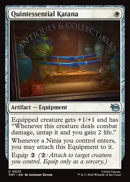 Quintessential Katana, Magic card TMT 23 — Teenage Mutant Ninja Turtles set