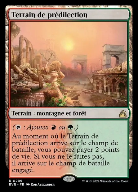 Terrain de prédilection, carte Magic RVR 289 — extension Ravnica Remastered