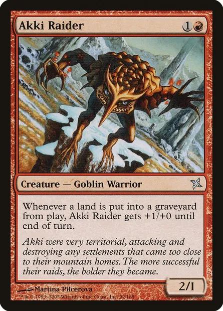 Pillard akki, carte Magic BOK 92 — extension Traîtres de Kamigawa