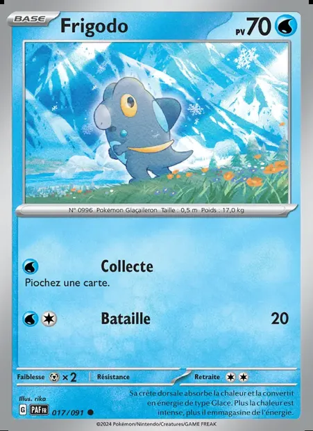 Frigodo, carte Pokémon PAF 017 — extension Destinées de Paldea