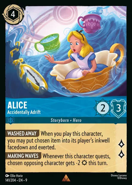 Alice - Accidentally Adrift, Disney Lorcana card CH9-141 — Fabled set
