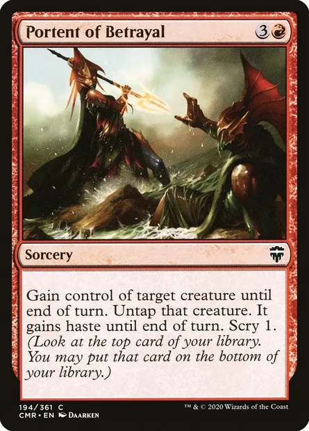 Portent of Betrayal, Magic card CMR 194 — Commander Legends set