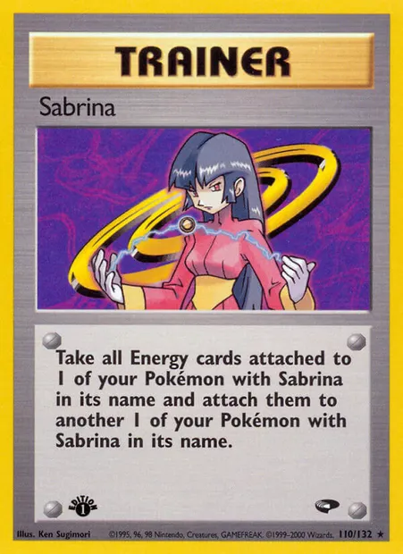 Sabrina, Pokémon card GC 110 — Gym Challenge set