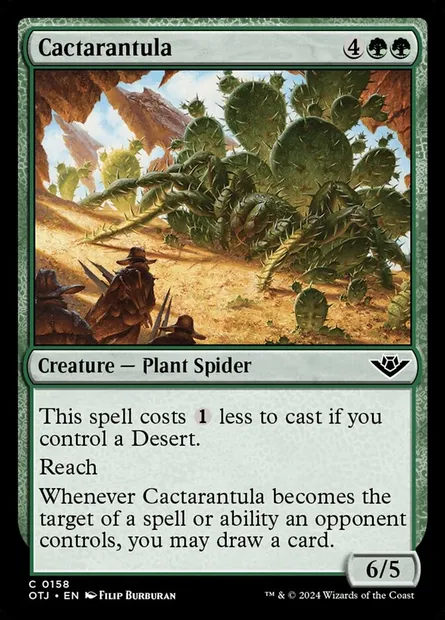 Cactarantula, Magic card OTJ 158 — Outlaws of Thunder Junction set