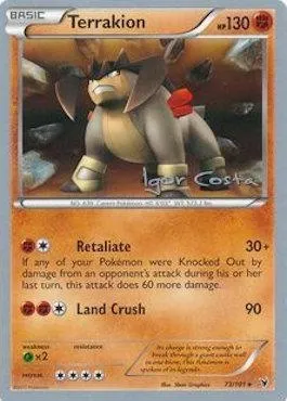 Terrakion, Pokémon card WCD12 073-3 — World Championship Decks 2012 set