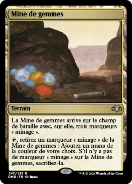Mine de gemmes, carte Magic DMR 247 — extension Dominaria Remastered