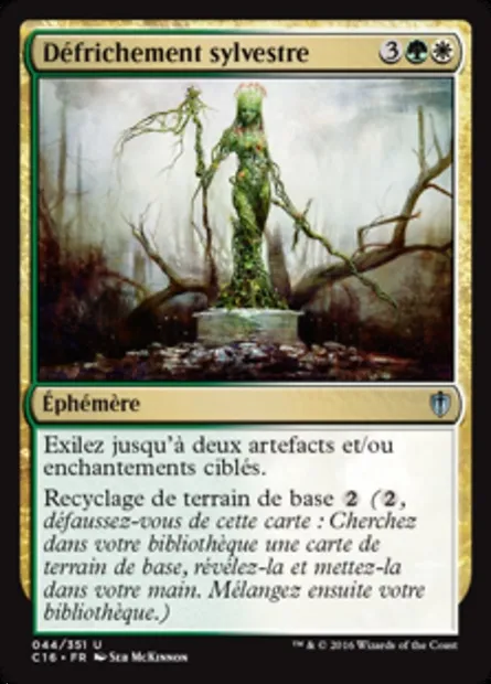 Défrichement sylvestre, carte Magic C16 44 — extension Commander 2016