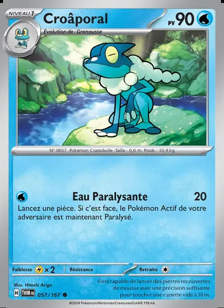 Croâporal, carte Pokémon TWM 057 — extension Mascarade Crépusculaire