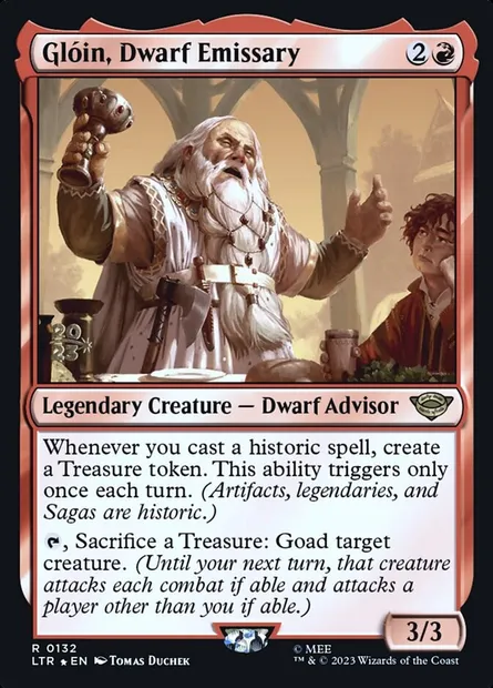Glóin, Dwarf Emissary, Magic card PLTR 132s — Tales of Middle-earth Promos set