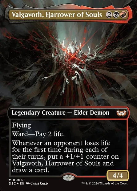 Valgavoth, Harrower of Souls, Magic card DSC 6 — Duskmourn: House of Horror Commander set