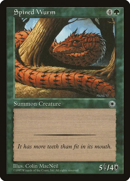 Spined Wurm, Magic card POR 185 — Portal set