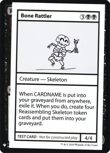Bone Rattler, carte Magic CMB1 35 — extension Mystery Booster Playtest Cards 2019