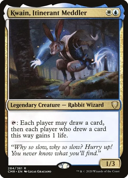 Kwain, Itinerant Meddler, Magic card CMR 284 — Commander Legends set
