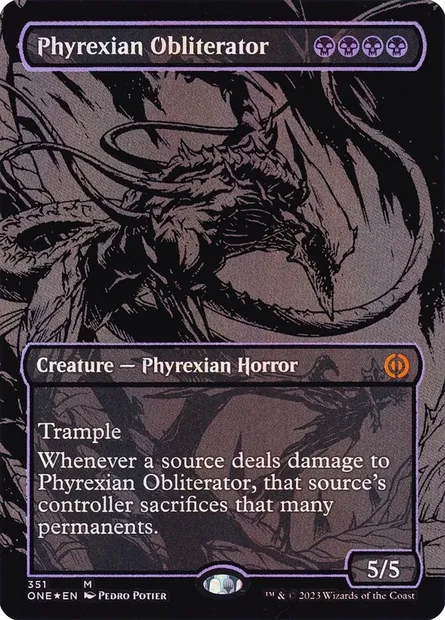 Phyrexian Obliterator, Magic card ONE 351 — Phyrexia: All Will Be One set