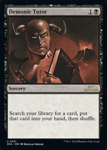 Demonic Tutor, Magic card 30A 101 — 30th Anniversary Edition set