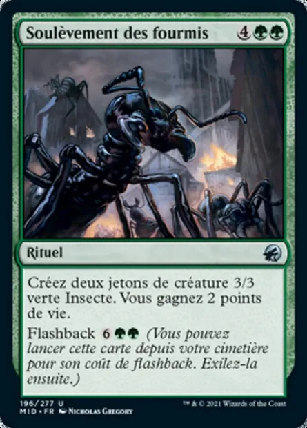 Soulèvement des fourmis, carte Magic MID 196 — extension Innistrad : chasse de minuit