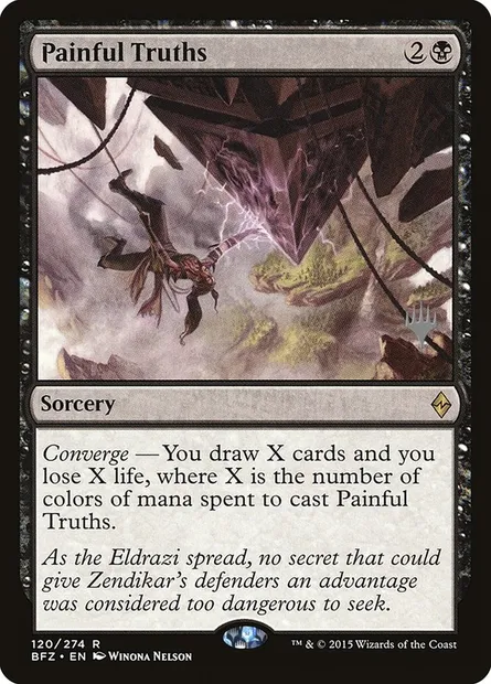 Painful Truths, Magic card PBFZ 120p — Battle for Zendikar Promos set