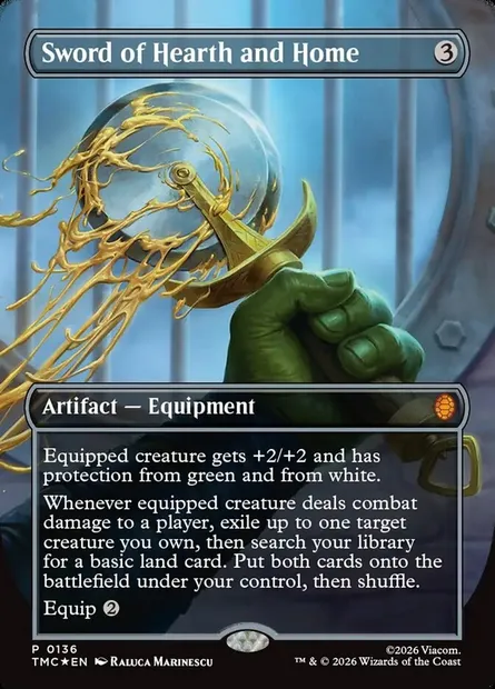 Épée d'âtre et de foyer, carte Magic TMC 136 — extension Teenage Mutant Ninja Turtles Eternal