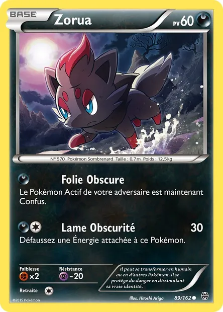 Zorua, carte Pokémon BKT 89 — extension Impulsion Turbo