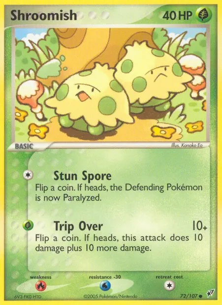 Shroomish, Pokémon card DX 72 — Deoxys set