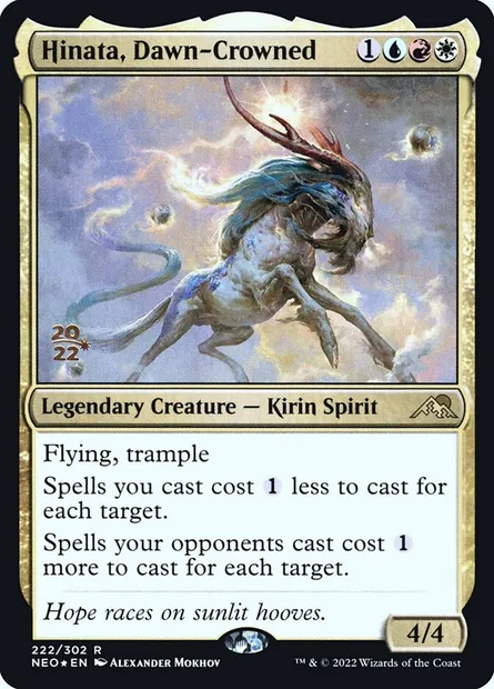 Hinata, Dawn-Crowned, Magic card PNEO 222s — Kamigawa: Neon Dynasty Promos set