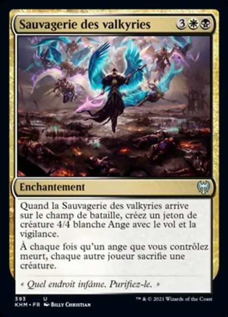 Sauvagerie des valkyries, carte Magic KHM 393 — extension Kaldheim