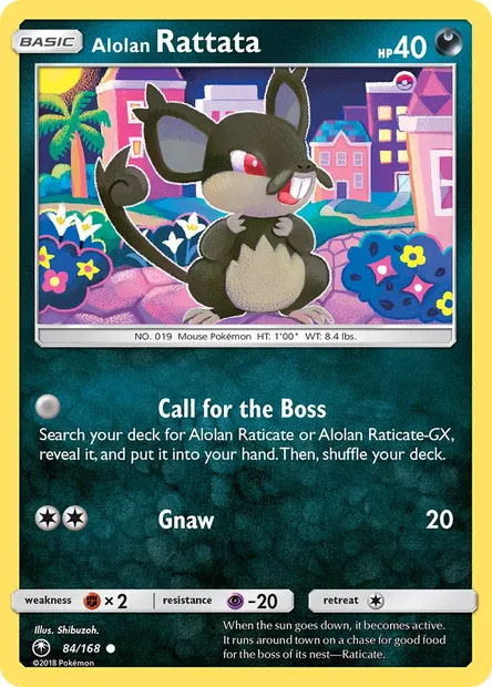 Alolan Rattata, Pokémon card CES 84 — Celestial Storm set
