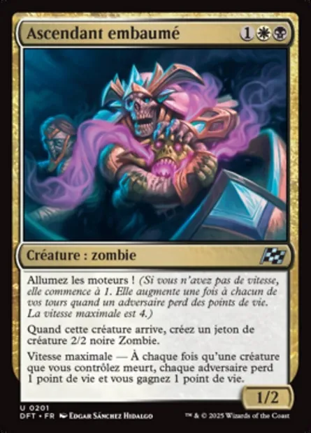 Ascendant embaumé, carte Magic DFT 201 — extension Aetherdrift