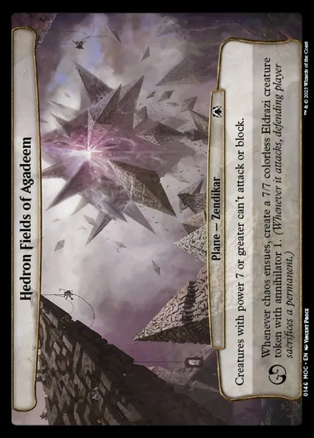 Hedron Fields of Agadeem, Magic card MOC 146 — March of the Machine Commander set