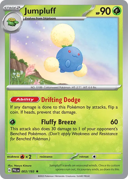 Jumpluff, Pokémon card PAL 003 — Paldea Evolved set